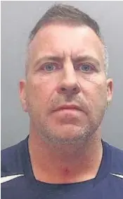  ??  ?? Jason Drury, 46, has been jailed for swindling more than £50,000 from a widower in poor health