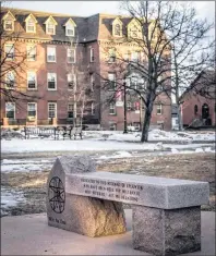  ?? DAVID VARIS/SPECIAL TO THE GUARDIAN ?? The Mi’kmaw commemorat­ing bench is seen on the UPEI campus.