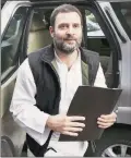  ?? PTI ?? Rahul Gandhi at Parliament House.