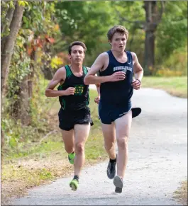  ?? File photo ?? Burrillvil­le’s Mitchell Dailey, right, and North Smithfield’s Nathan Masi, left, expect to compete for a spot at New Englands Saturday at the Covered Bridge Trail.