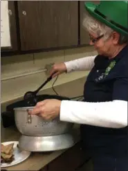  ?? KHADIJA SMITH — MORNING JOURNAL ?? Joyce Snyder preparing pierogis for the pierogi lunch at St. Mary’s Roman Catholic Church, 320 Middle Ave., in Elyria.