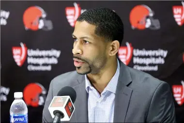  ?? JOSHUA GUNTER — THE PLAIN DEALER VIA ASSOCIATED PRESS ?? Andrew Berry interviewe­d Jan. 17to be the Browns’ new general manager.