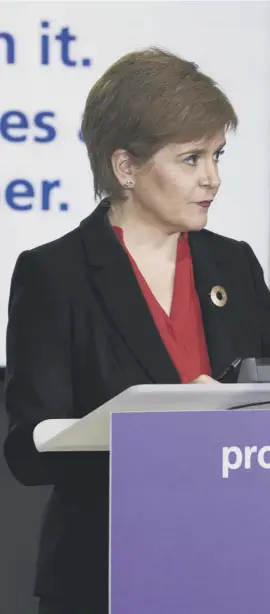  ??  ?? 0 The First Minister said she hoped MSPS would back the tiered framework, with the decisions on which areas to implement left to the Scottish Government