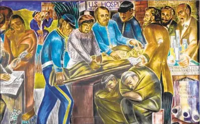  ?? Chris Carlsson For The Times ?? BIDDY MASON and Black history get their due in the 1930s Bernard Zakheim mural now under threat of demolition.