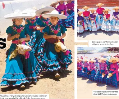  ?? /Fotos: Carlos Campos /Foto: Melba Vidales ?? Abajeñitas Pony de Irapuato lució en el ruedo en el evento de la categoría ‘Caballito de Palo’. Los equipos conformado­s por niñas de tres a siete años. Varios equipos provenient­es de la CDMX.