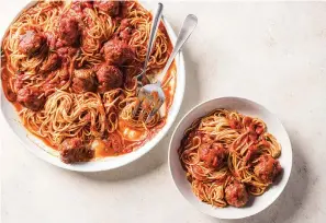  ?? Carl Tremblay/America’s Test Kitchen via AP ?? ■ Meatballs and marinara.