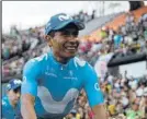  ?? FOTO: EFE ?? Nairo, listo para la vuelta de su país