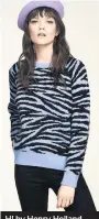  ??  ?? H! by Henry Holland blue zebra print jumper £35