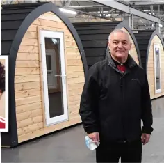 ?? Pictures: STEVE BOULD/STOKE SENTINEL; GETTY ?? Lou Macari, inset in his playing days, with his glamping pods