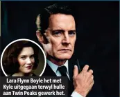  ??  ?? Lara Flynn Boyle het met Kyle uitgegaan terwyl hulle aan Twin Peaks gewerk het.