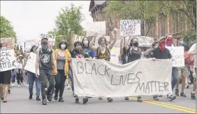  ?? Photo provided by David Lombardo / The Capitol Pressroom ?? About 1,000 people gathered in Saratoga Springs on Sept. 25 for a Black Lives Matter protest that marched through downtown.