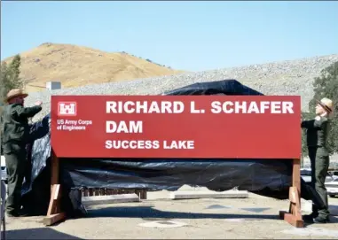  ?? PHOTO COURTESY OF U.S. ARMY CORP OF ENGINEERS ?? A $30 million contract for Phase I of Richard L. Schafer Dam enlargemen­t project has been awarded.