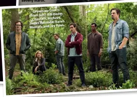  ??  ?? Grown-up Losers (from left): Bill Hader, Chastain, McAvoy, James Ransone, Isaiah Ryan. Mustafa and Jay