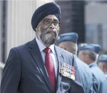  ?? CHRIS YOUNG / THE CANADIAN PRESS FILES ?? Defence Minister Harjit Sajjan says the racist, toxic comments posted on the Canadian Forces’ Facebook page are unacceptab­le and “we will not tolerate an environmen­t that is anything less than inclusive.”