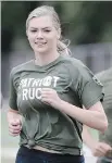  ?? THE ASSOCIATED PRESS ?? Kate Upton struggled through a tough workout to promote Marine Week.