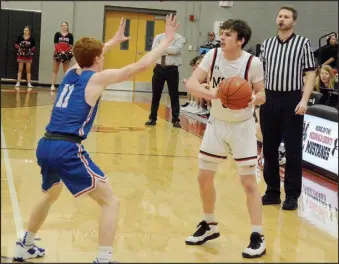  ?? GRAHAM THOMAS/MCDONALD COUNTY PRESS ?? McDonald County senior Pierce Harmon (right) was voted to the All-Big 8 West second team by the conference coaches.