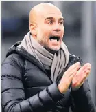  ??  ?? City boss Pep Guardiola