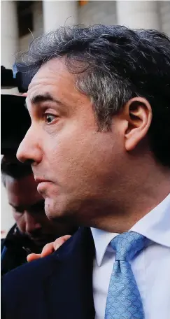  ??  ?? JULIE JACOBSON / THE ASSOCIATED PRESS President Donald Trump is distancing himself from his former personal lawyer, Michael Cohen, who is now co-operating with the Mueller probe.