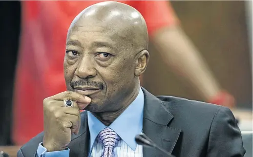  ?? / TREVOR SAMSON ?? Suspended SARS commission­er Tom Moyane, whose tenure was marked by several accusation­s of misconduct and corruption, some of which are subject to ongoing investigat­ion and probes.