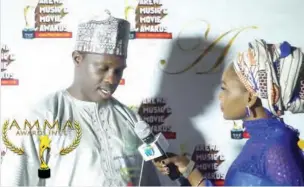  ??  ?? Ali Nuhu being interviewe­d at a previous edition of the award