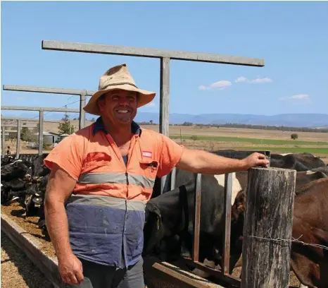 ??  ?? HARD TIMES: Lower Mount Walker dairy farmer Steve Blanch loves his farm and hopes it will rain soon.