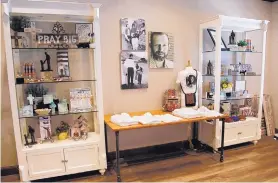  ?? SUE OGROCKI/ASSOCIATED PRESS ?? A gift shop at Holy Trinity Catholic Church carries items pertaining to Father Stanley Rother in Okarche, Okla, Thursday.