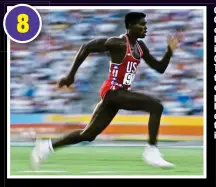  ?? GETTY IMAGES ?? Gold standard: Carl Lewis takes off on his way to long jump gold in Los Angeles (left) and Daley Thompson flies the flag after cementing his place in Olympics history with decathlon gold at the same Games in 1984 (right)