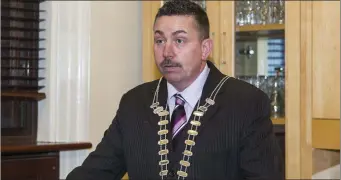  ?? Pics: Donal Hackett. ?? Mayor of Sligo Municipal District Councillor Thomas Healy at the launch of the 2016 St. Patrick’s Day parade at City Hall.