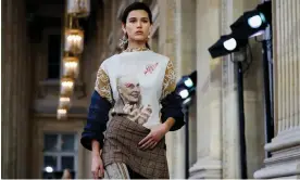  ?? Photograph: Sarah Meyssonnie­r/Reuters ?? A design by Andreas Kronthaler for Vivienne Westwood’s label: Paris fashion week, March 2023.