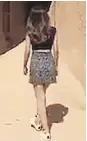  ?? HANDOUT ?? An unnamed Saudi woman walked around a historic fort in a miniskirt and crop top in a video that sparked furor online.