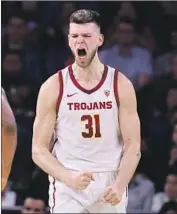  ?? Mark J. Terrill Associated Press ?? SENIOR Nick Rakocevic led the Trojans to a 22-9 record and a likely berth in the NCAA tournament.