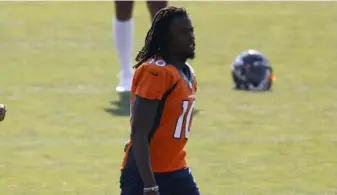  ?? Associated Press ?? Denver Broncos wide receiver Jerry Jeudy is already turning heads in camp ahead of what could be an exciting rookie year.