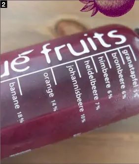  ??  ?? True Fruits setzt auf deutliche Angabe der Zutaten