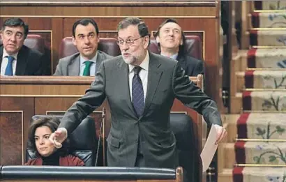  ?? EMILIA GUTIÉRREZ ?? Mariano Rajoy va protagonit­zar ahir la sessió de control al Govern al Congrés dels Diputats