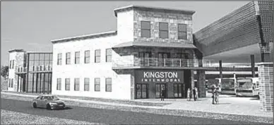  ?? Ulster County Planning Department image ?? This artist’s rendering shows what a Kingston transit center would look like if built at the site of the former Uptown parking garage. Ulster County officials have been considerin­g a transit hub since 2007, but have yet to select a site.