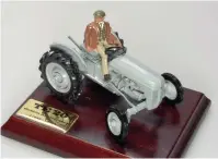  ??  ?? ▲ The Ferguson TE-20 was the first tractor released in a new Vintage & Home Farm Series. It was supplied in special packaging and came with a Harry Ferguson figure.