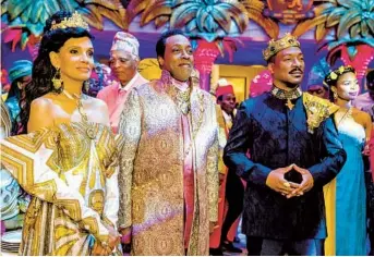  ?? ANNETTE BROWN PARAMOUNT PICTURES ?? From left: Shari Headley, Arsenio Hall and Eddie Murphy star in the comedy sequel “Coming 2 America.”