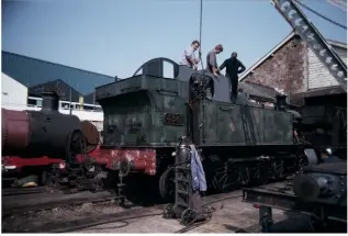  ??  ?? GWR ‘Small Prairie’ No. 4561 nearing the end of its first restoratio­n from Barry condition at Minehead in 1989. STEAM RAILWAY ARCHIVE