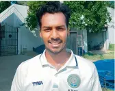  ??  ?? Tanay Thyagaraja­n scored an unbeaten 152 off 221.