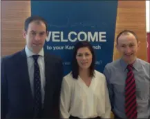  ??  ?? Your Bank of Ireland Agri team in Mallow, from left: James Sheehy, Business and Agri Adviser; Sinead Corkery, North Cork Manager; Kieran Cahill, Business and Agri Adviser.