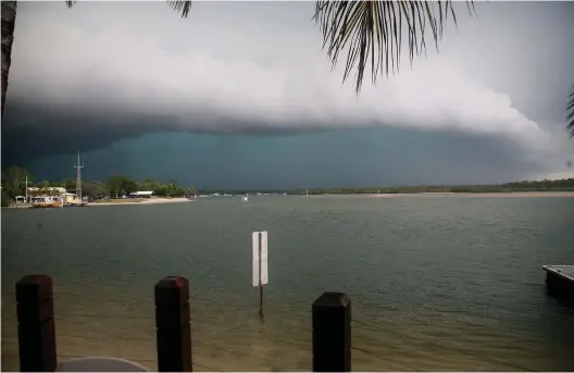  ??  ?? Storm brewing over the Noosa River on Queensland’s Sunshine Coast. “Sea surface temperatur­es (in the top 700 metres) are the warmest since records began in about 1850 (about 0.4C) . . .”