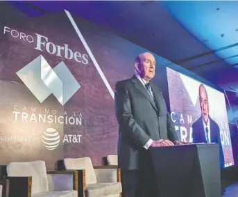  ??  ?? Al participar en el Foro Forbes 2018, Antonio Madero, presidente del consejo de administra­ción de Rassini, dijo que la empresa es una de las más globales del sector auromotriz.