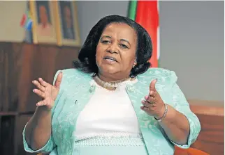  ?? /Russell Roberts ?? Giving the go ahead: Environmen­tal Affairs Minister Edna Molewa says it was concluded that the harm that would result from new coalfired facilities was outweighed by the benefits of having the additional energygene­ration capacity.
