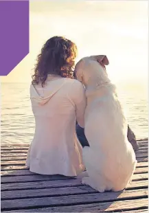  ??  ?? be as intense as that in many human relationsh­ips, and may confer similar psychologi­cal benefits.
Eugene Farrell, a mental health expert at AXA PPP healthcare, explained: “Taking care of and spending time with a pet is a great way to give yourself...