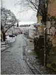  ??  ?? Lichtenber­g in diesen Tagen: Der Marktplatz ist menschenle­er.