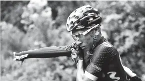  ??  ?? El ciclista colombiano Nairo Quintana (27 años), líder del Team Movistar.