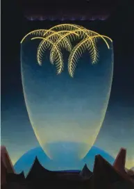  ??  ?? Agnes Pelton (1881-1961), Messengers, 1932. Oil on canvas. Collection of Phoenix Art Museum. Gift of The Melody S. Robidoux Foundation. On view in Agnes Pelton: Desert Transcende­ntalist at Whitney Museum of American Art.