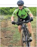  ?? Picture: GARETH YEARSLEY ?? MAKING EVERY KILOMETRE COUNT: Fanie van Biljon will be cycling to raise funds for the McClelland Adult Centre