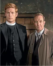  ??  ?? James Norton, as Sidney Chambers, and Robson Green, as Geordie Keating, in Grantchest­er.