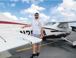  ?? CARLINE JEAN/STAFF PHOTOGRAPH­ER ?? Richard Dragonette, a flight instructor at Palm Beach Flight Training school at Lantana Airport, says the school has been impacted by the restrictio­ns that take effect each time President Donald Trump arrives in Palm Beach County.